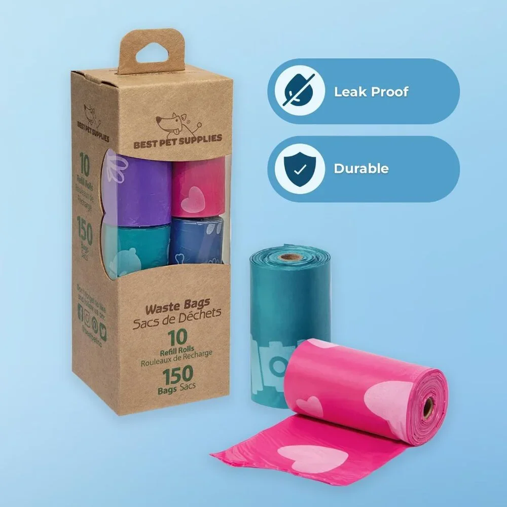 Best Pet Supplies Dog Poop Bags for Waste (150 Bags)